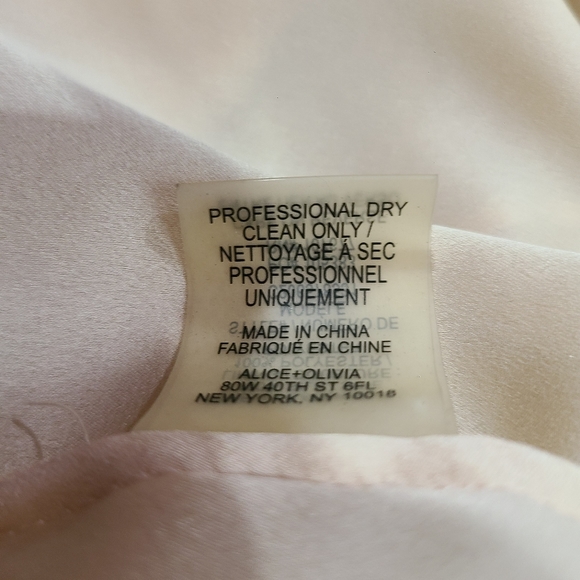 ALICE + OLIVIA Ivory Gold Metallic Beaded Bell Sleeve 3/4 Sheath Stripe S - Picture 13 of 16